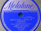 78 RPM Melotone M-12256  Sleepy Hall Collegians  Life Is Just a Bowl of Cherries