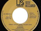 QUEEN -Crazy Little Thing Called Love CANADIAN Elektra GOLD STANDARD 45  CANADA