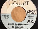 * HANDCLAPPERS Three Gassed Rats TITTYSHAKER SURF ROCKABILLY Collier 45 HEAR