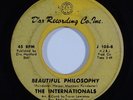 Northern Soul 45 INTERNATIONALS Beautiful Philosophy/Too Sweet To Be Lonely