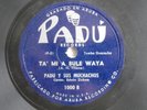 Rare Latin 78 RPM Record Padu Del Caribe  - Antilles Aruba African Tumba Artist