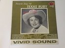 Texas Ruby - Favorites of Texas Ruby 1963 King LP RARE