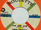 SARAH VAUGHAN One Mint Julep / Mama ROULETTE 45 mod jazz R&B Near Mint 7”