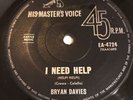 BRYAN DAVIES I NEED HELP RARE 60s OZ GARAGE PUNK FUZZ FREAKBEAT