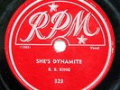 HEAR B.B. King 78 She's Dynamite RPM 323 R&B blues rocker BB Strong V+