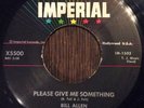Bill Allen and the Back Beats, Please Give Me Something 45, Rare ROCKABILLY