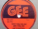CLEFTONES 78 Why do you do me like you do / I like your style GEE Doowop  vs161