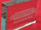 Madonna - Music Album Engraved Promo Glass Crystal Thick Paperweight