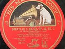 Kreisler+Rachmaninoff. Beethoven (Violin sonata op. 30.3) HMV DB 1463-4 (2). NM-
