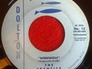 RARE ( NW HALLOWEEN SURF INSTR. 45 ) 1960 - THE FRANTICS werewolf / checkerboard