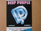 Deep Purple In Concert Tour 1987 Ticket Frankfurt Festhalle 09.02.1987