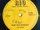 The Rulers 'Don't Be A Rude Boy' Original Uk 45 RIO 1966