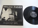 MYLENE FARMER A QUOI JE SERS... CLUB REMIX MAXI 45 TOURS STICKER PROMO AU VERSO