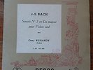 OSSY RENARDY BACH SONATA N°3 FOR SOLO VIOLIN 10'' DECCA LM 4536 FRENCH PRESS ??