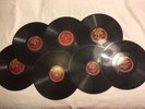 (7) pre-1910 Victrola Single Sided 78RPM Gramophone Shellac Vinyl Records
