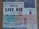 QUEEN, BOWIE, McCARTNEY, U2  : TICKET STUB - LIVE AID - 13.7.1985 - ORIGINAL