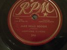 BLUES 78 LIGHTNIN HOPKINS RPM 346 Jake Head Boogie/lonesome Dog Blues E-