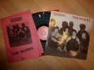 QUEEN the works LP RARE ORIGINAL 1984 SPANISH PROMO PRESS + EMI RADIO INFO SHEET