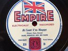 AL BOWLLY + BASIL WINSTON & HIS BAND - ‘AT LAST I’M HAPPY’ ON RARE ‘EMPIRE’ 78