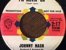 Johnny Nash, I'm Movin' On 45, Scarce NORTHERN SOUL Warner Brothers promo