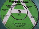 THE BEATLES   ALL YOU NEED IS LOVE ** 1967 PARLOPHONE 45 DEMO