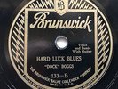 Dock Boggs Brunswick 133 78 RPM Record Hard Luck Blues Country Banjo E Condition