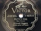 Grinnell Giggers Victor 40275 78 RPM Record Ruth's Rag Country Fiddle Banjo