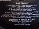 JOHNNY HALLYDAY RARE LP ECRIT (pas facile ) a la place de c'est pas facile