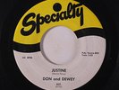 DON & DEWEY: Bim Bam / Justine 45 Blues & R&B