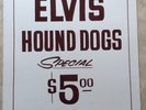 ELVIS PRESLEY-EXCEPTIONALLY RARE STUFFED HOUND DOG PRICE BOARD