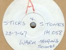 WARM SOUNDS**STICKS AND STONES**DEMO**TEST PRESSING**IMMEDIATE**LISTEN TO IT