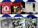 THE POLICE   LIMITED ED SIX PACK BLUE COLORED VINYL SET   45rpm PICTURE SLEEVES