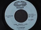 LA CHARISMA: Love, Peace & Joy /  45 Hear  (dj, plays VG+, unknown San Antonio
