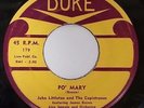 John Littleton & Capistranos w/ James Brown Po' Mary / Now Darling Rare Duke 45