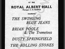 Original Rare 1964 Flyer Dusty Springfield/Rolling Stones etc Royal Albert Hall