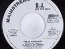 Crossover Soul 45 ALMETA LATTIMORE These Memories MAINSTREAM HEAR promo