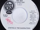 Northern Soul 45 CYNTHIA & IMAGINATIONS Hey Boy...BLUE ROCK HEAR VG++/VG+ promo