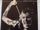 Eddie & The Hot Rods SIGNED Life On The Line 1977 LP Vinyl NM- Barrie Masters