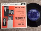 THE CRICKETS THAT'LL BE THE DAY EP 1961 EX BUDDY HOLLY VINYL 7
