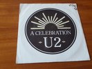 U2 RARE A CELEBRATION FRENCH 7' UNIQUE PROMO PUNCHED PS