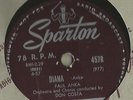 78 Rpm Record Paul Anka Diana / Don't Gamble With Love