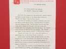 ELVIS PRESLEY-PROMO LETTER FOR FRANKIE AND JOHNNY FROM UNITED ARTISTS