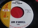 Ann D'Andrea: Mister Good Time Friday / Don't Stop Lookin'. Jamie 1352