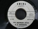 B. K. ANDERSON The Minimum Wage SWIRL POPCORN DJ 45 Para Ti LISTEN NORTHERN SOUL