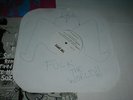 The SPITS S/T CLEAR VINYL LP KBD Synth Punk TOUR EDITION Black Orphan SIGNED ART