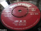 Beatles Love Me Do.Orig UK Parlophone  red label 7inch 45 V/G plus vinyl