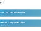 Festival Werchter 2017 -  1X Combi ticket 4 jours + ticket camping zone C