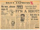 Beatles in Australia Original newspaper Adelaide Riot as 25'000 Fans Hysterical