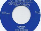 FIVE CHANCES GLORIA b/w SUGAR LIPS STATES 45 REPRODUCTION