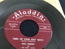 MAC BURNEY & FOUR JACKS Tired Of Your Sexy Ways   RARE Doo Wop 45 ALADDIN 3274
